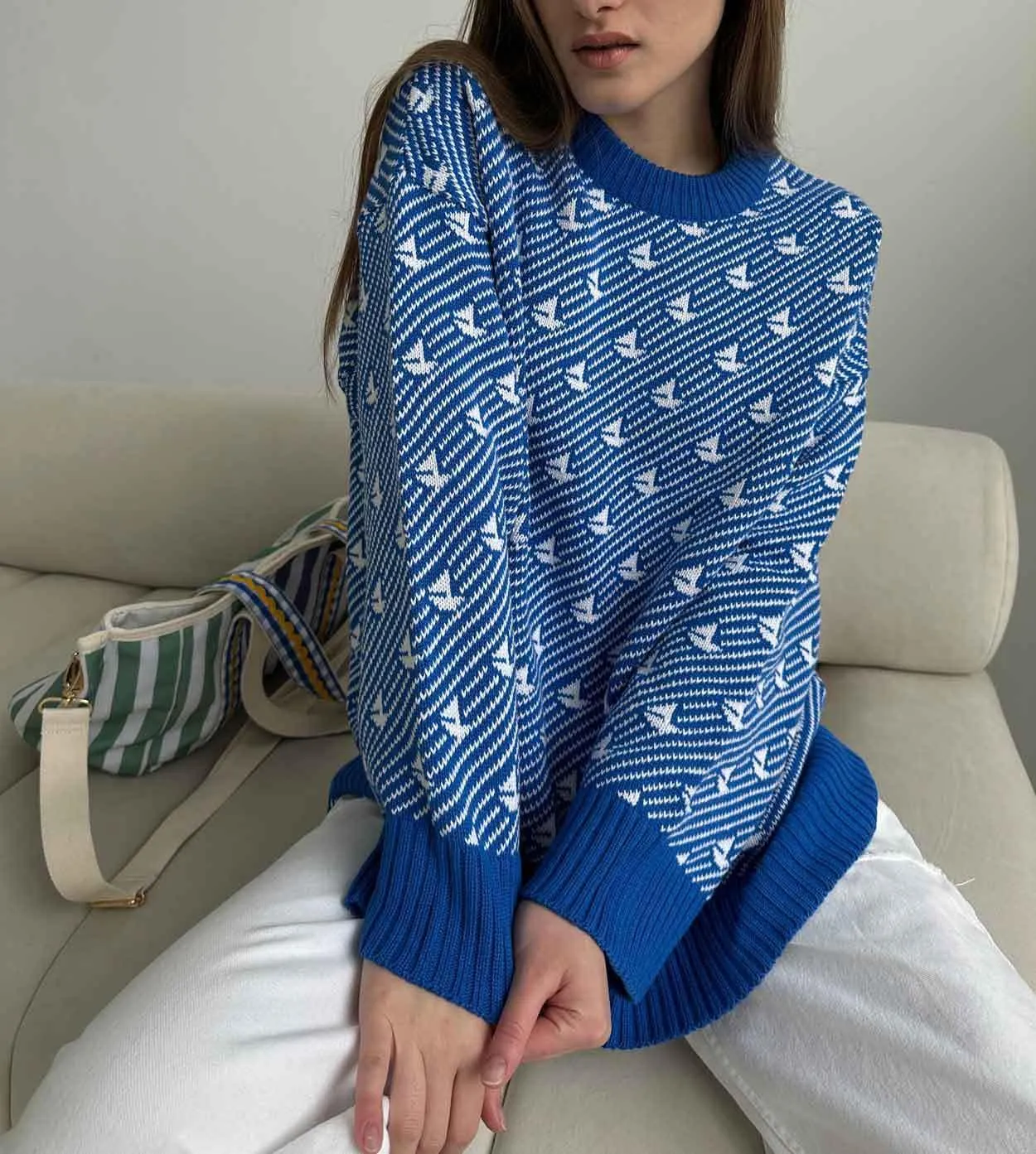 Coquette Oversized Sweaters Y2K Cute Pullover Sweaters Kawaii Graphic Crewneck Sweatshirts Thick Fall Clothes