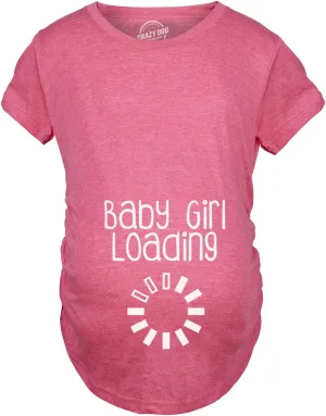 Crazy Dog Funny Maternity Shirts Daddy Did it and Baby Loading Cute Maternity Tees for Pregnant Women