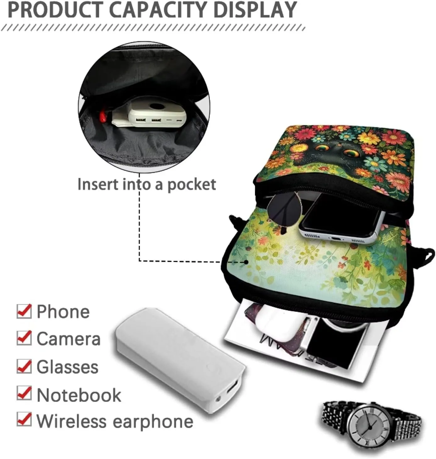 Crossbody Bag for Girls, Small Shoulder Bags Messenger Bag Phone Case Waist Pouch