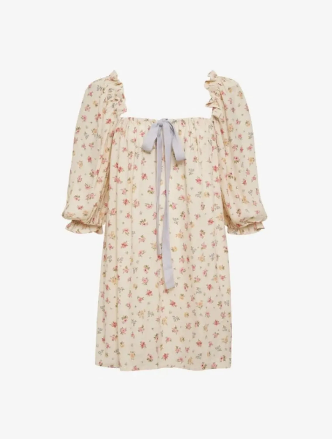 CUTEGAL Babydoll Dress for Women - Puff Sleeve, Bow, Fairy, Boho, Floral, Cute, Ruffle Mini Dress