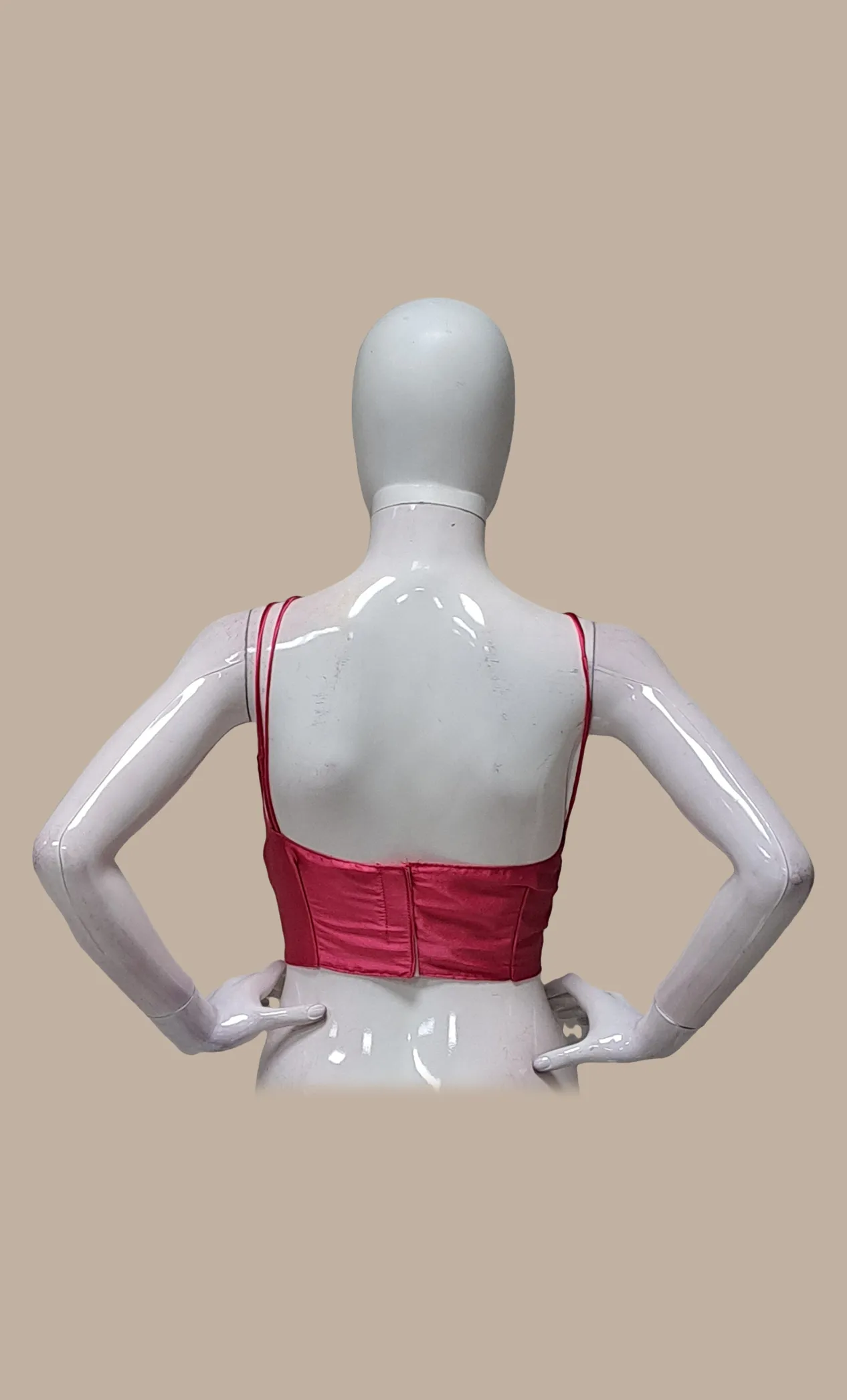 Deep Pink Satin Silk Blouse