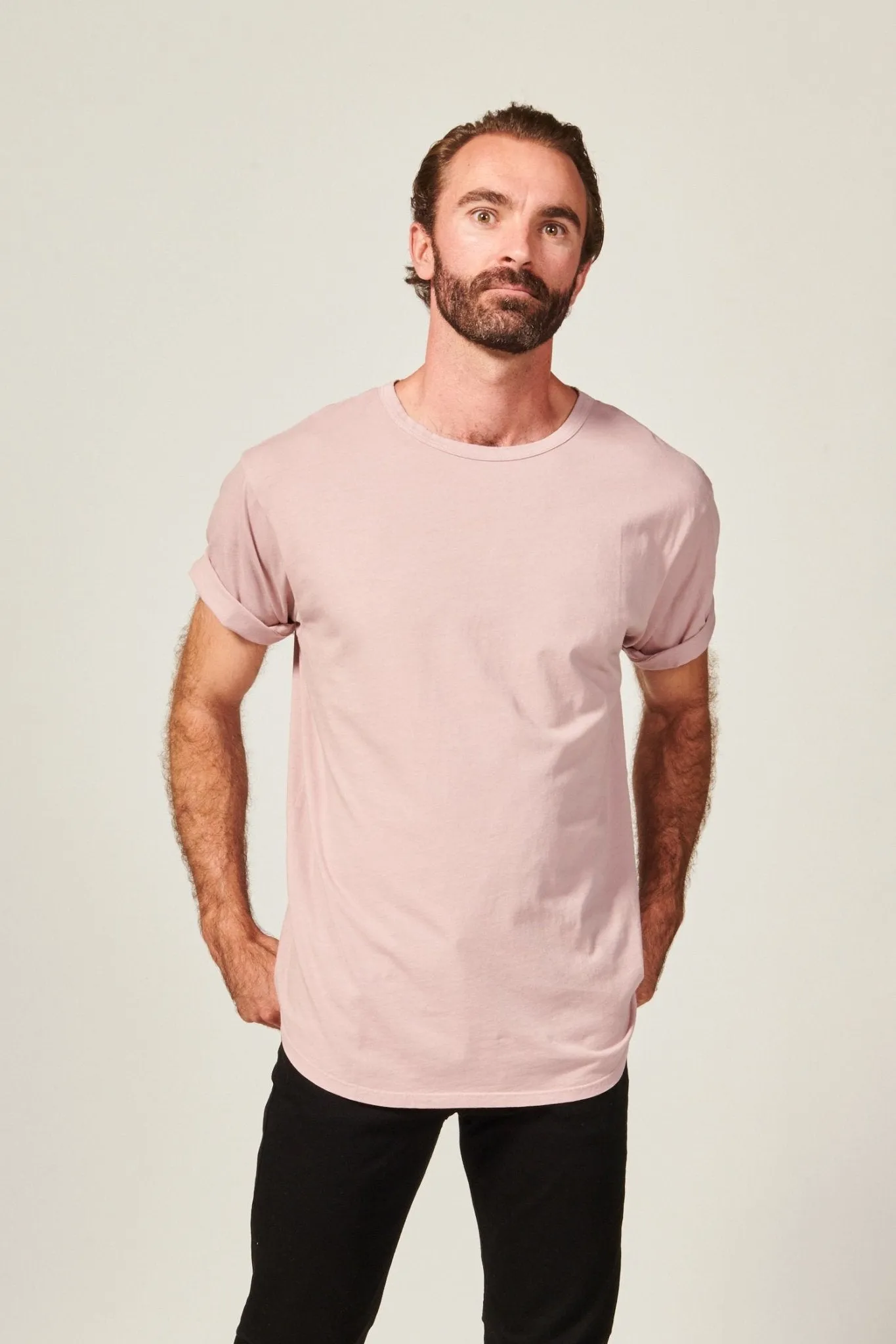 DIME CURVED HEM TEE | MUD