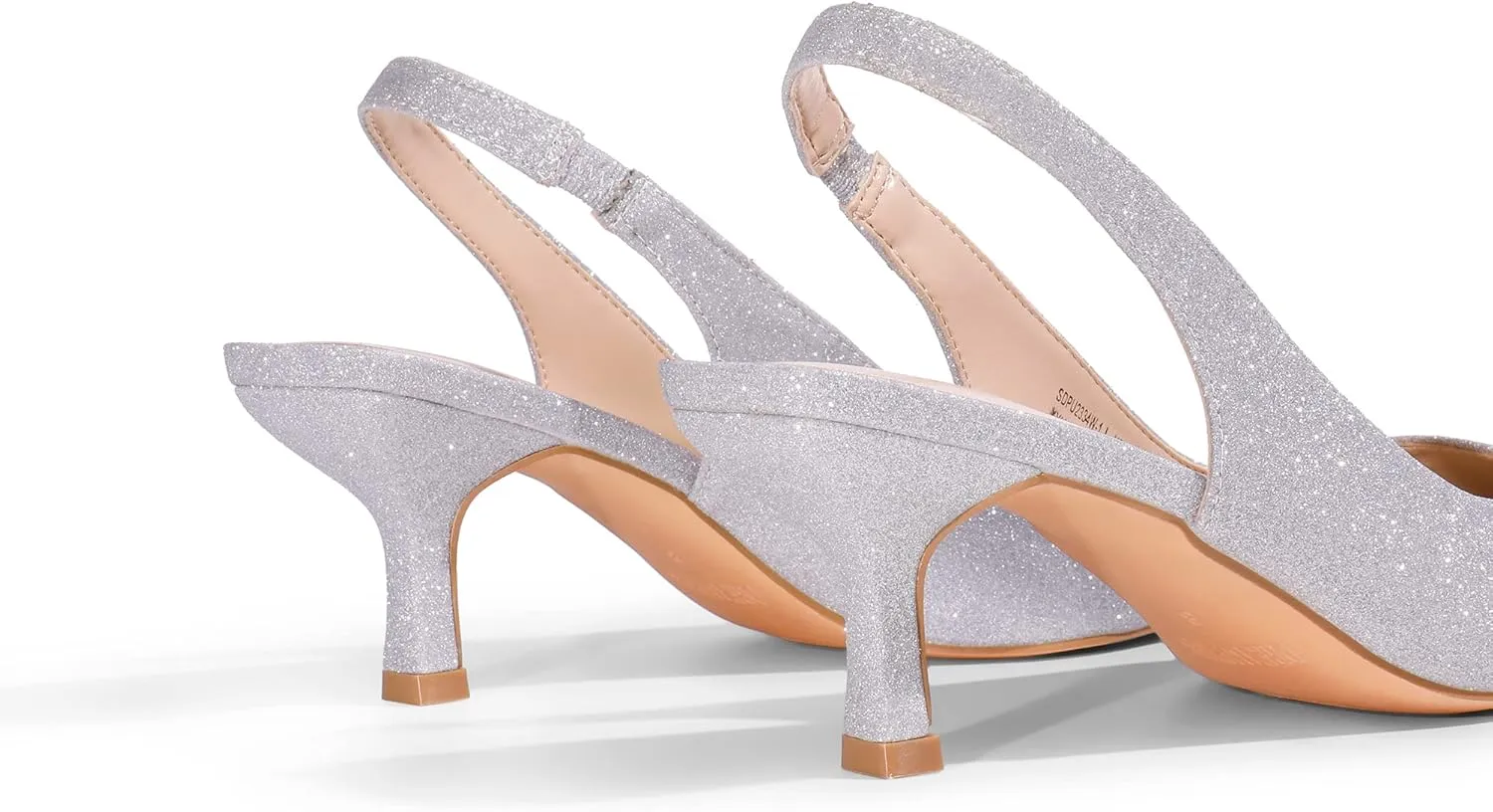 DREAM PAIRS Women??s Closed Toe Kitten Heels Pointed Toe Slingback Low Heels Dress Bridal Wedding Pumps Shoes