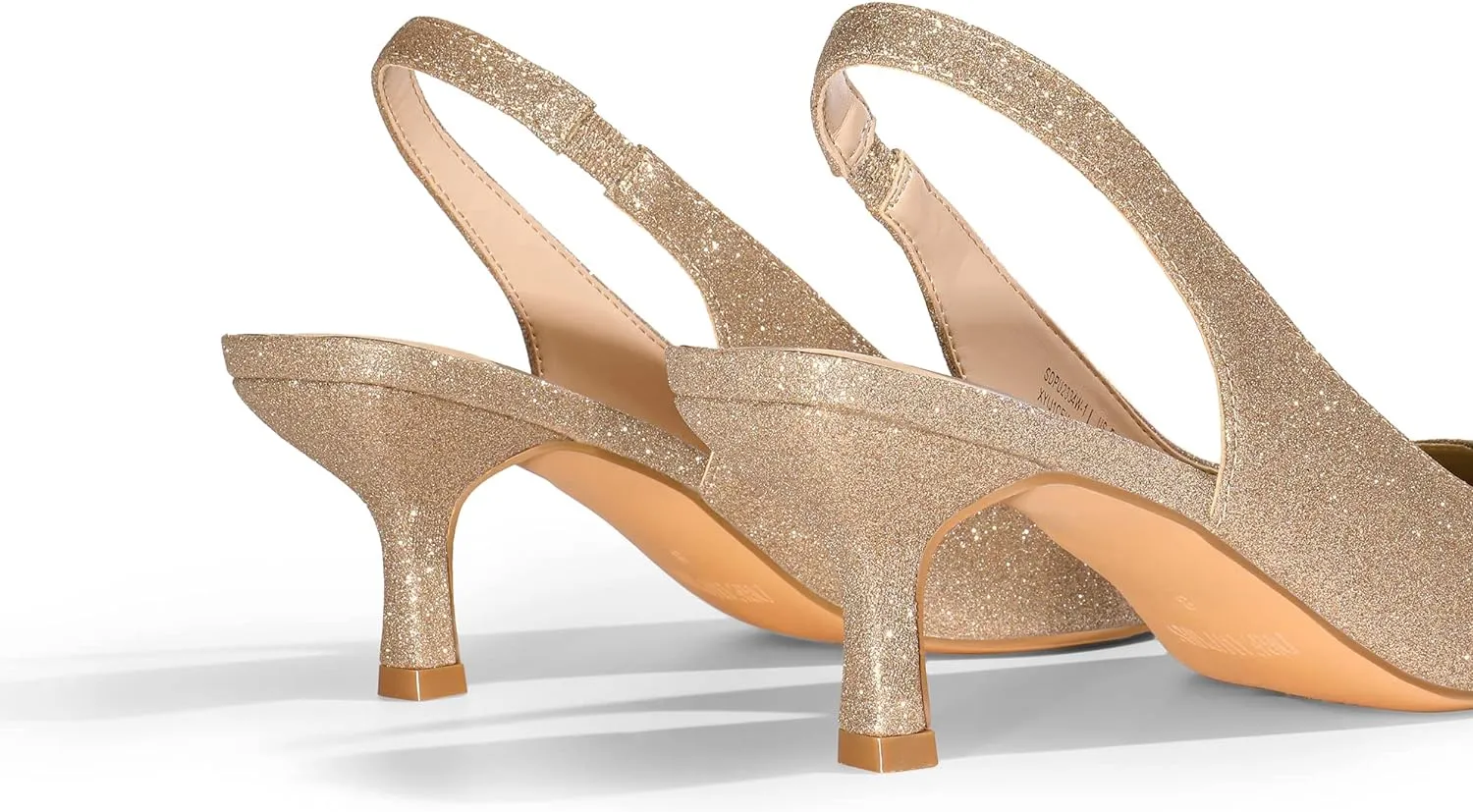 DREAM PAIRS Women??s Closed Toe Kitten Heels Pointed Toe Slingback Low Heels Dress Bridal Wedding Pumps Shoes