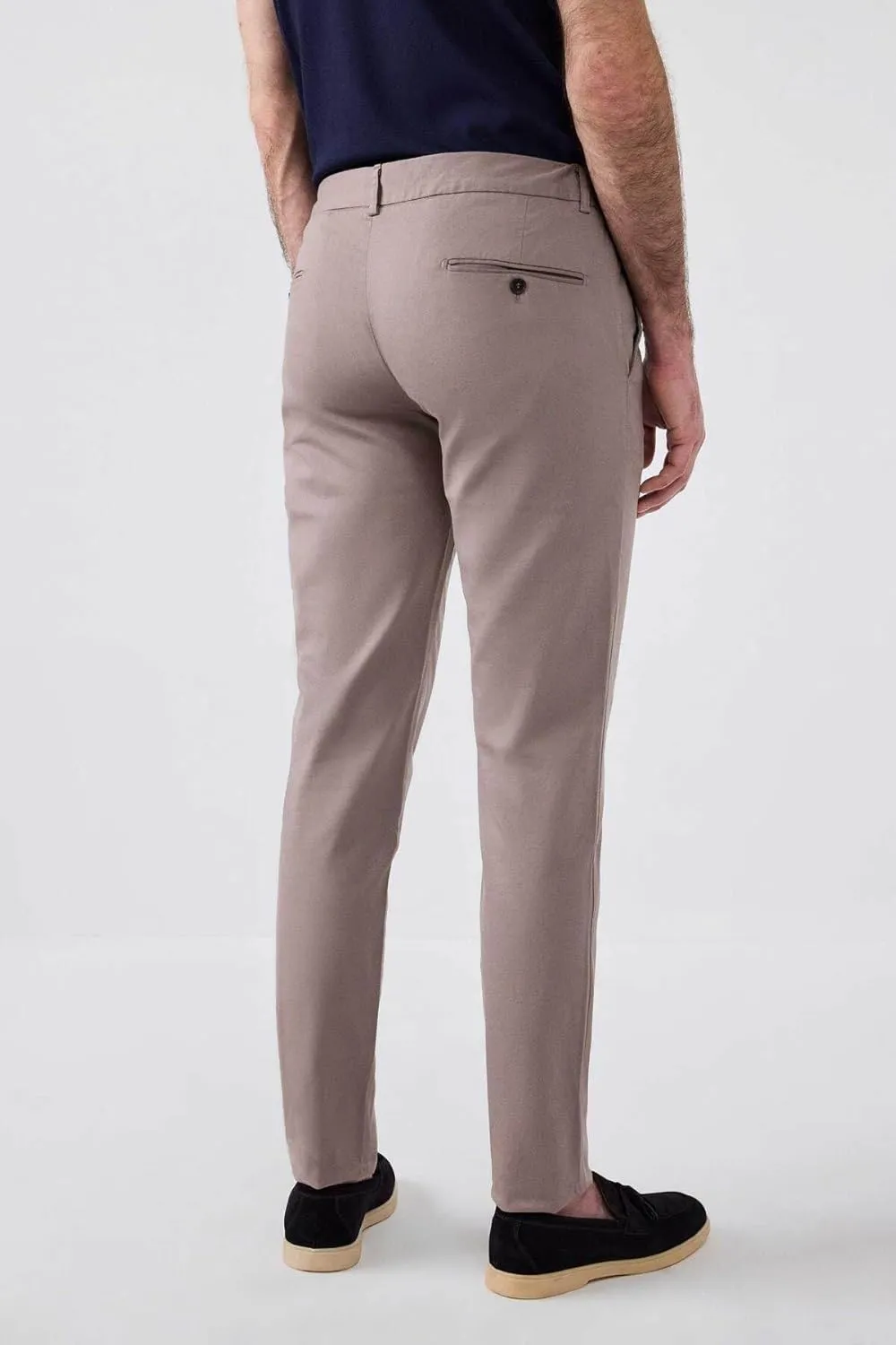 D'S DAMAT Men's Slim Fit Dobby Chino Pants, Stretch, Comfortable, Durable, Classic Denim Jean for Everyday Wear, 38-54