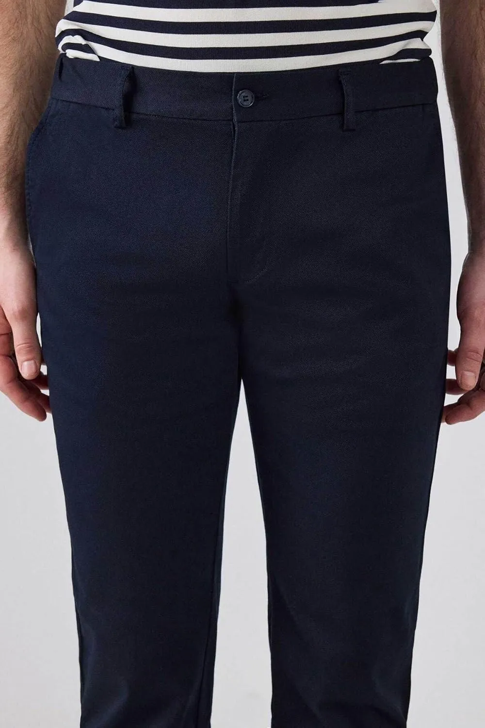 D'S DAMAT Men's Slim Fit Dobby Chino Pants, Stretch, Comfortable, Durable, Classic Denim Jean for Everyday Wear, 38-54