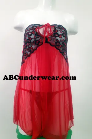 Elegant and Alluring Women's Sheer Babydoll Set