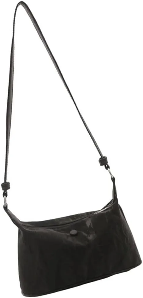 Elegant Solid Color PU Leather Bucket Bag with Zippered for Women Casual Shopping Simple Crossbody Shoulder Bag Purse