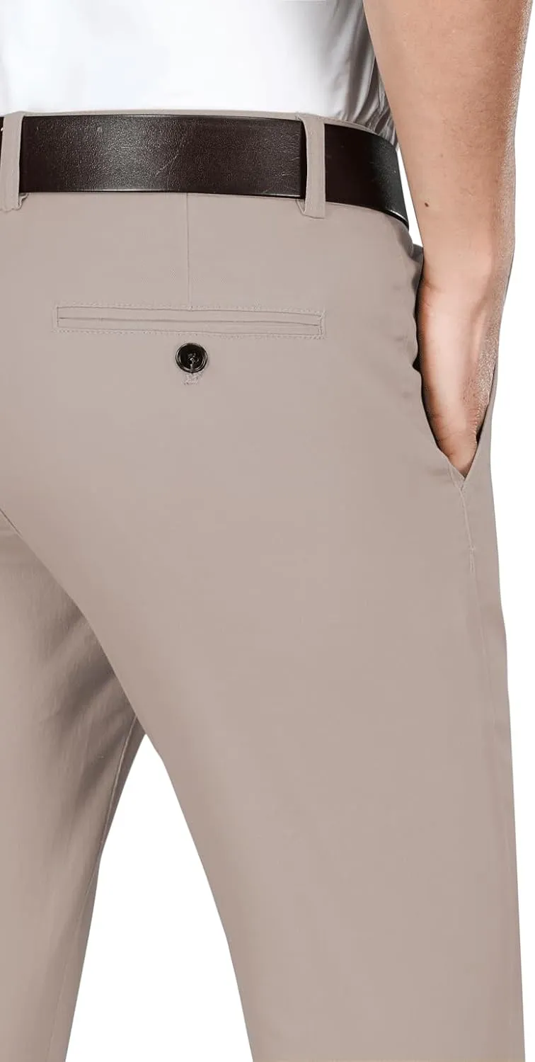 ESSYSHE Mens Slim Fit Chino Pants Stretch Casual Khaki Pants for Men