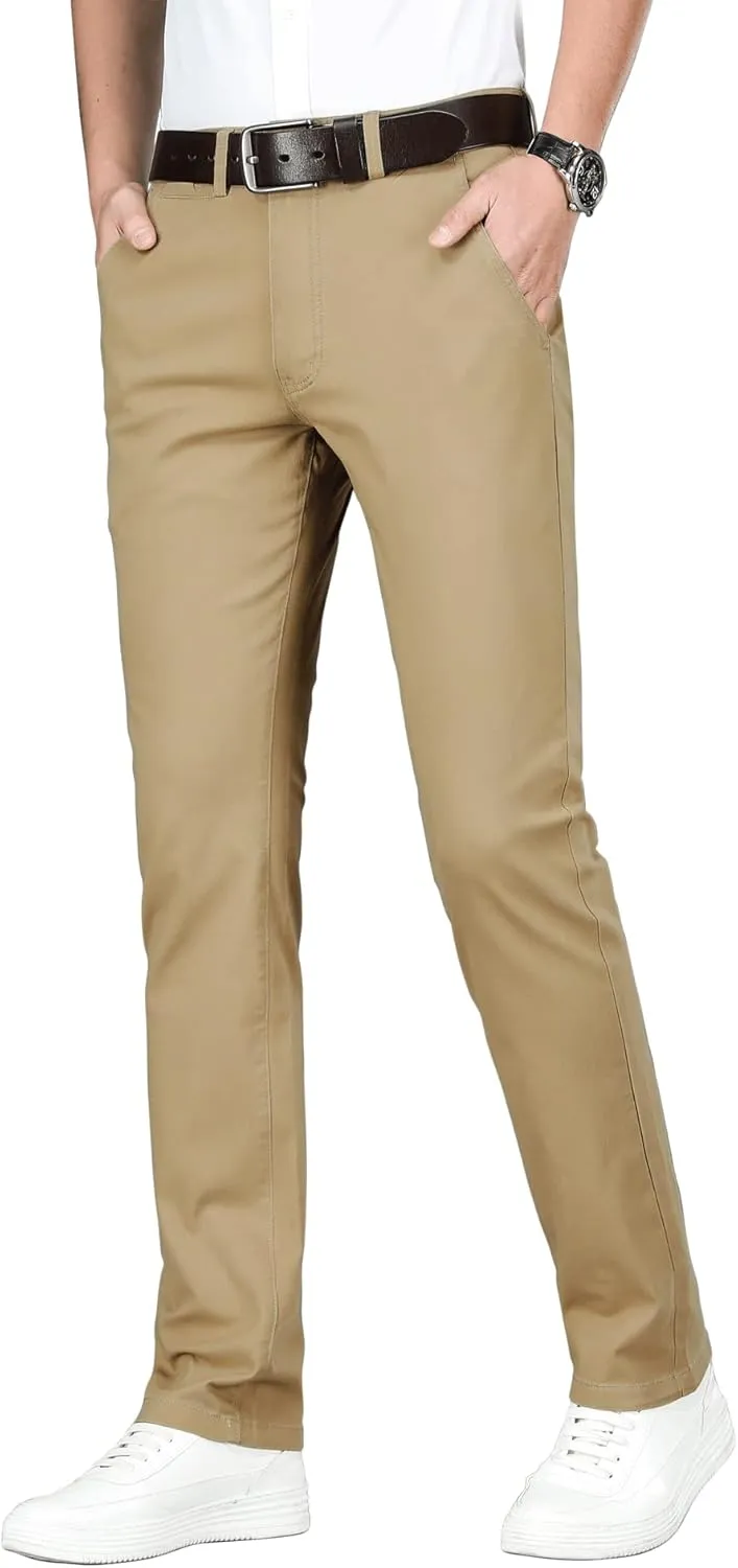 ESSYSHE Mens Slim Fit Chino Pants Stretch Casual Khaki Pants for Men