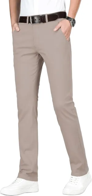 ESSYSHE Mens Slim Fit Chino Pants Stretch Casual Khaki Pants for Men