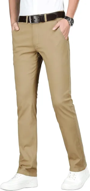 ESSYSHE Mens Slim Fit Chino Pants Stretch Casual Khaki Pants for Men