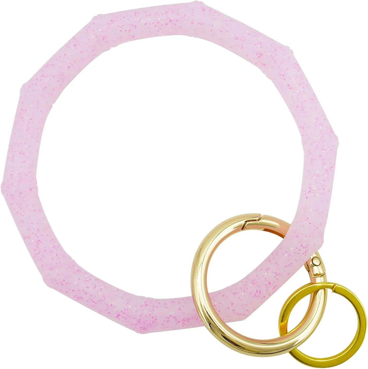 ETHOON Key Ring Bracelet Keychain Wristlet Keychain Bangle Bamboo Silicone Keyring for Women Girls
