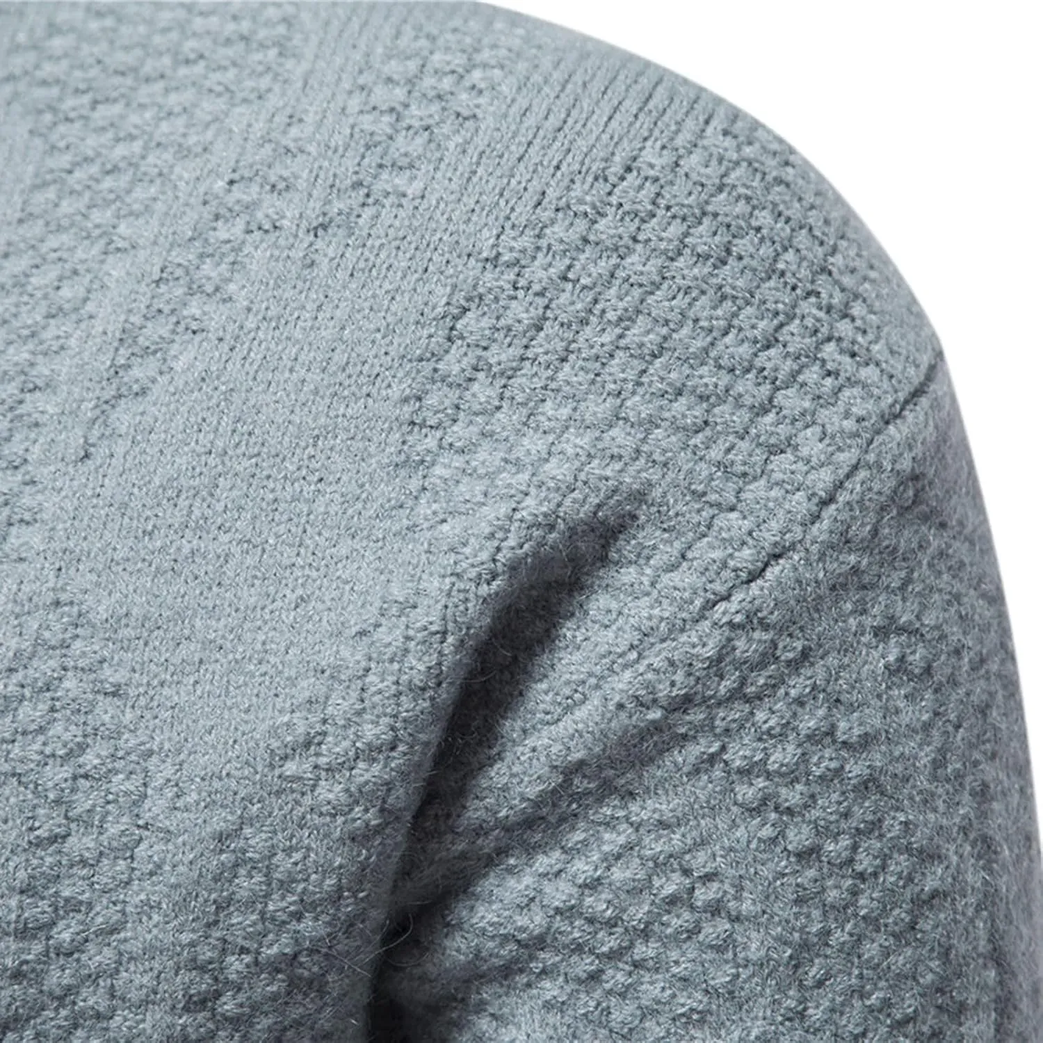 Flannel Coat Men Mens Winter Fashion Casual Knitted Wool Round Neck Solid Color Coat Covers Garment Bag
