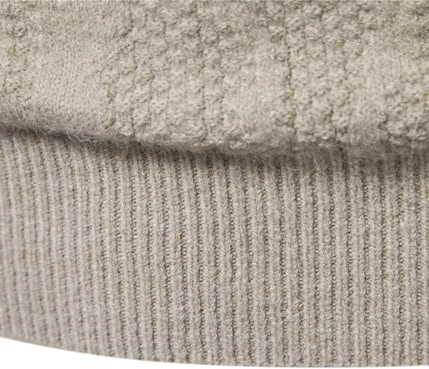 Flannel Coat Men Mens Winter Fashion Casual Knitted Wool Round Neck Solid Color Coat Covers Garment Bag