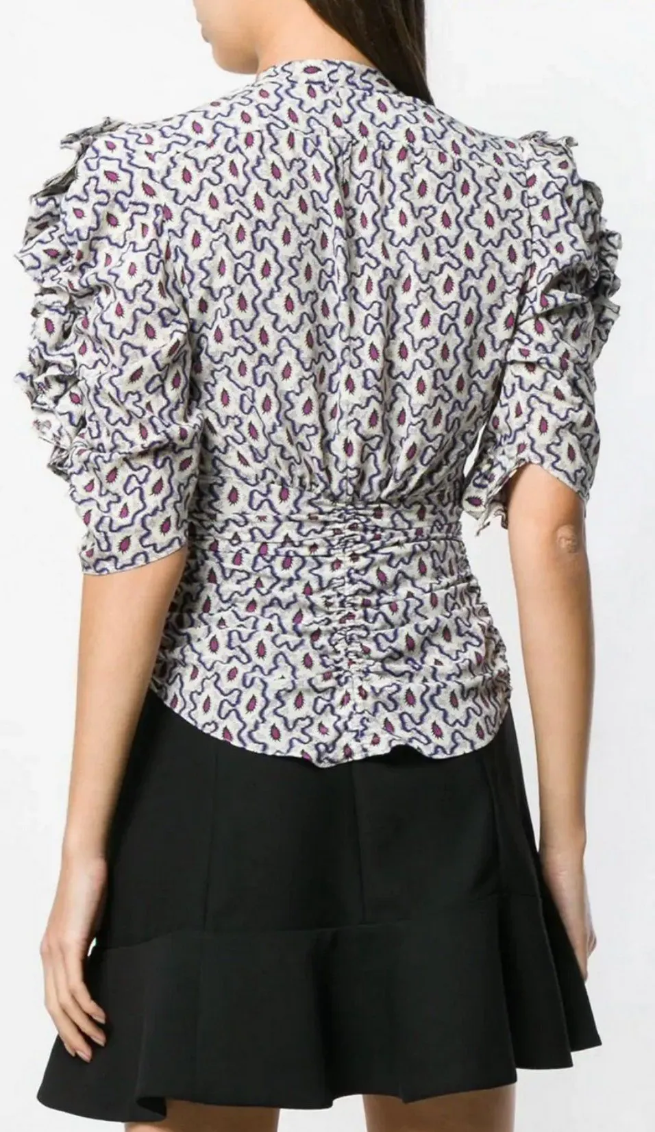 Floral Short-Sleeve Blouse