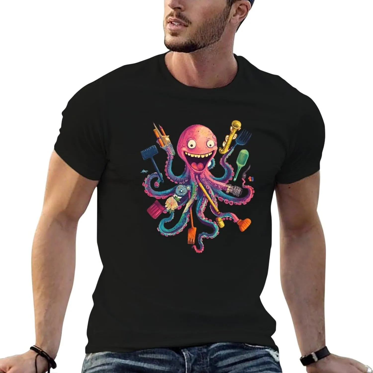 Funny Animal Print Tees Summer 2025 Fashion Shirts for Women Mens 100 Cotton Workout T-Shirt Unisex Couple Tees