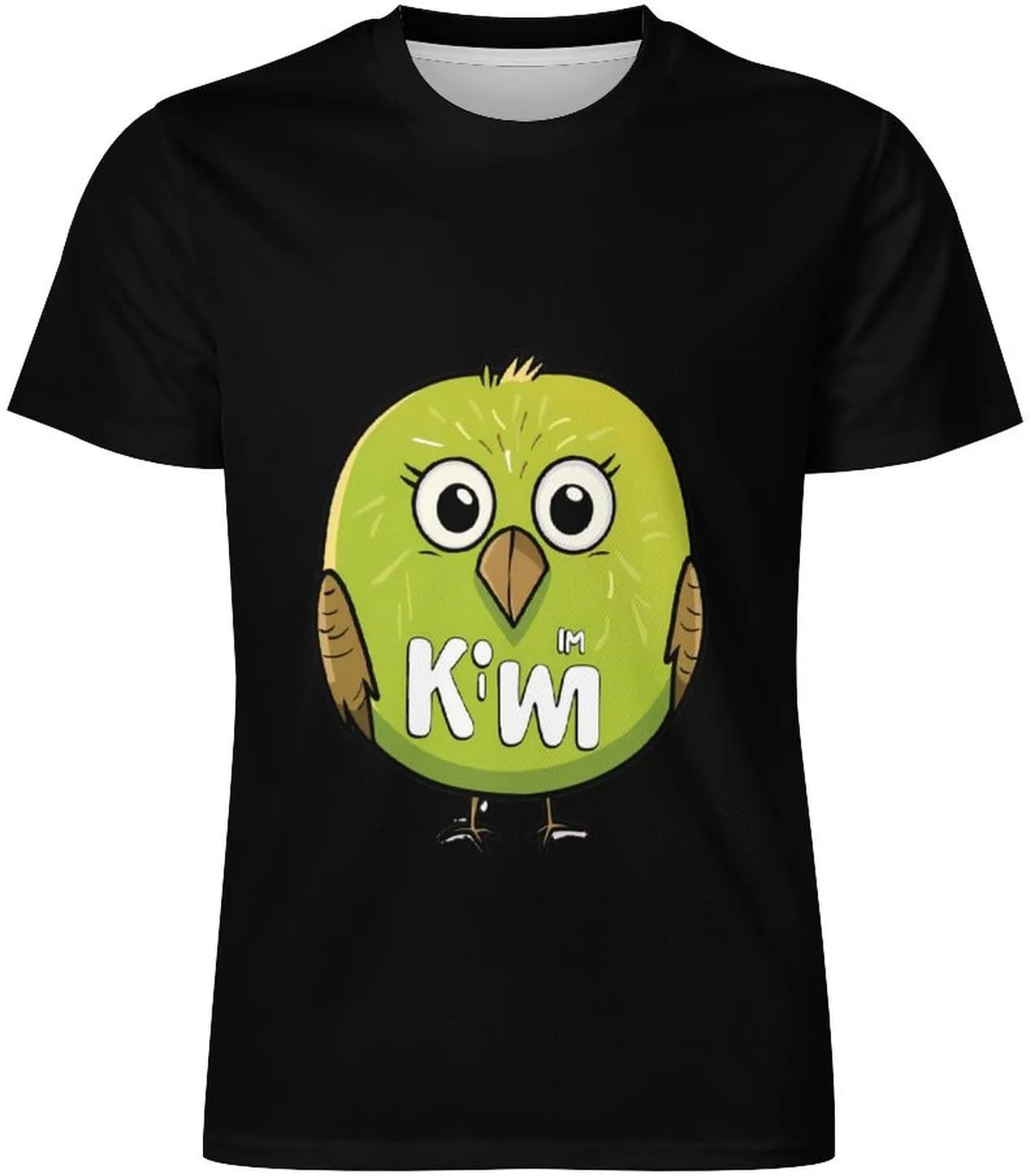 Funny Kiwi Bird Mens T-Shirts Short Sleeve Crew Shirts Summer Tee Top Casual Clothing for Beach Athletic Workout
