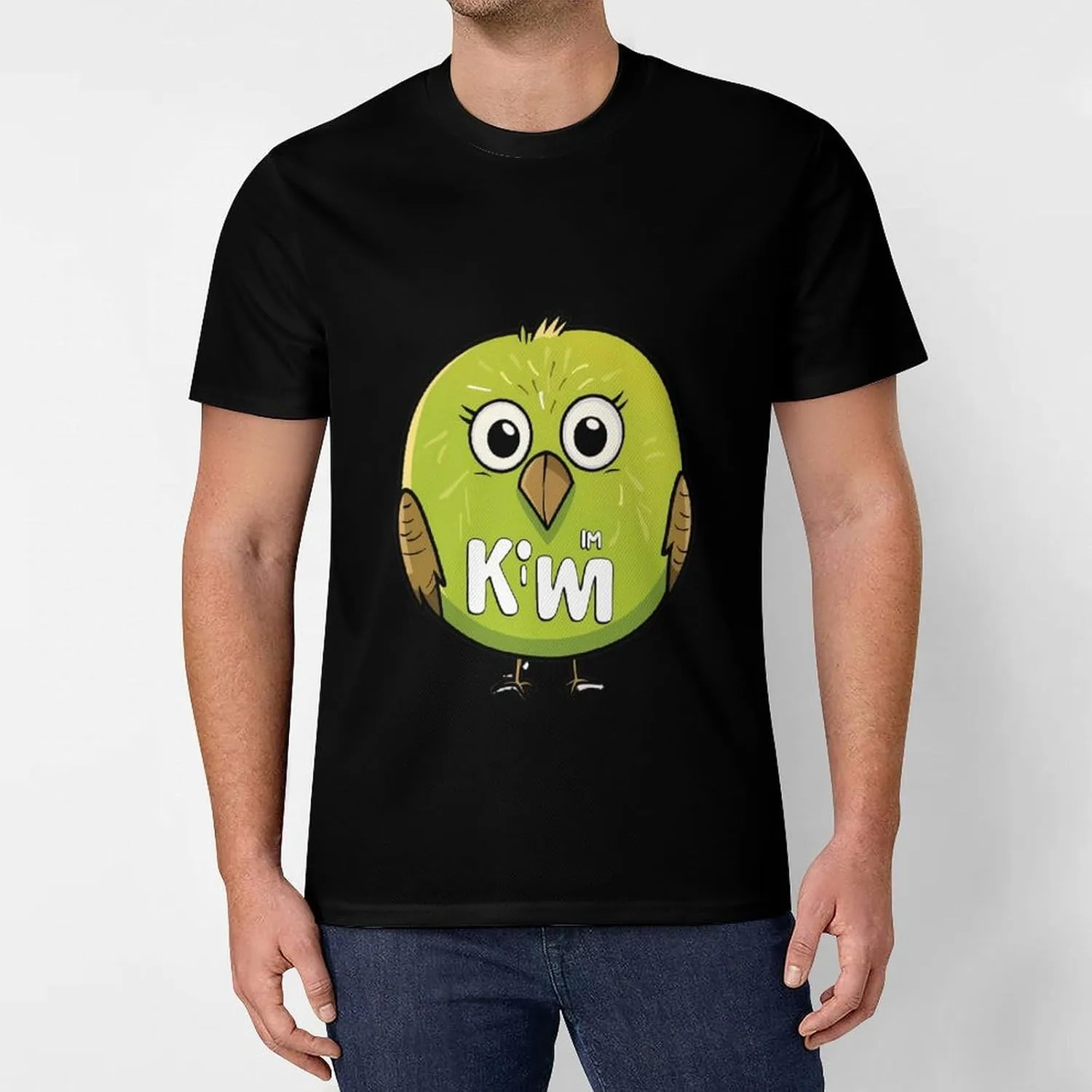 Funny Kiwi Bird Mens T-Shirts Short Sleeve Crew Shirts Summer Tee Top Casual Clothing for Beach Athletic Workout
