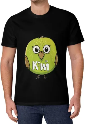 Funny Kiwi Bird Mens T-Shirts Short Sleeve Crew Shirts Summer Tee Top Casual Clothing for Beach Athletic Workout