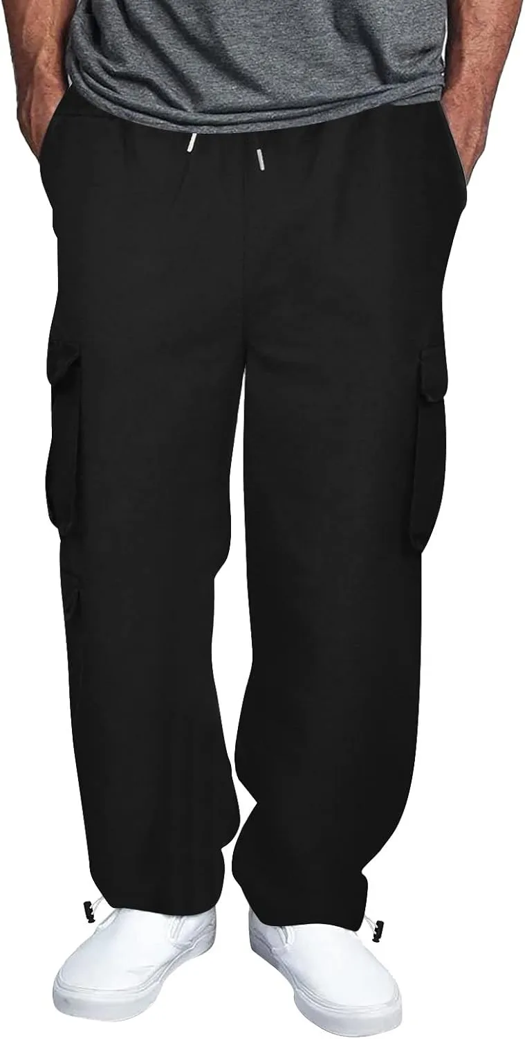 GIERIDUC Cargo Pants for Men Relaxed Fit Black Dress Pants Men Slim Fit Wide Leg Corduroy Pants Mens Stretch Suit Pants Mens