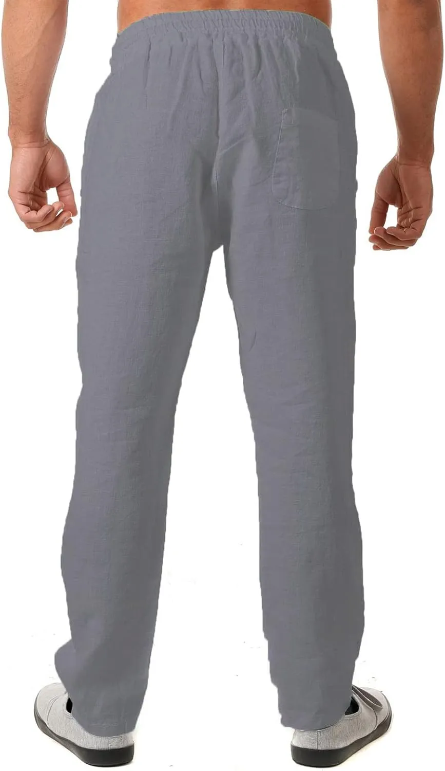 GIERIDUC Men's Drawstring Waist Cargo Pants Mens Cargo Shorts Size 33 Waist Mens Long Underwear Pants Fleece Cargo Pants Men
