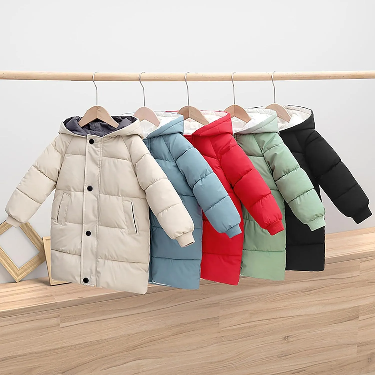 Girl Coats 2t Children's Down Padded Jacket Long Cotton Padded Jacket Baby Children's Big Girls down Winter Jacket