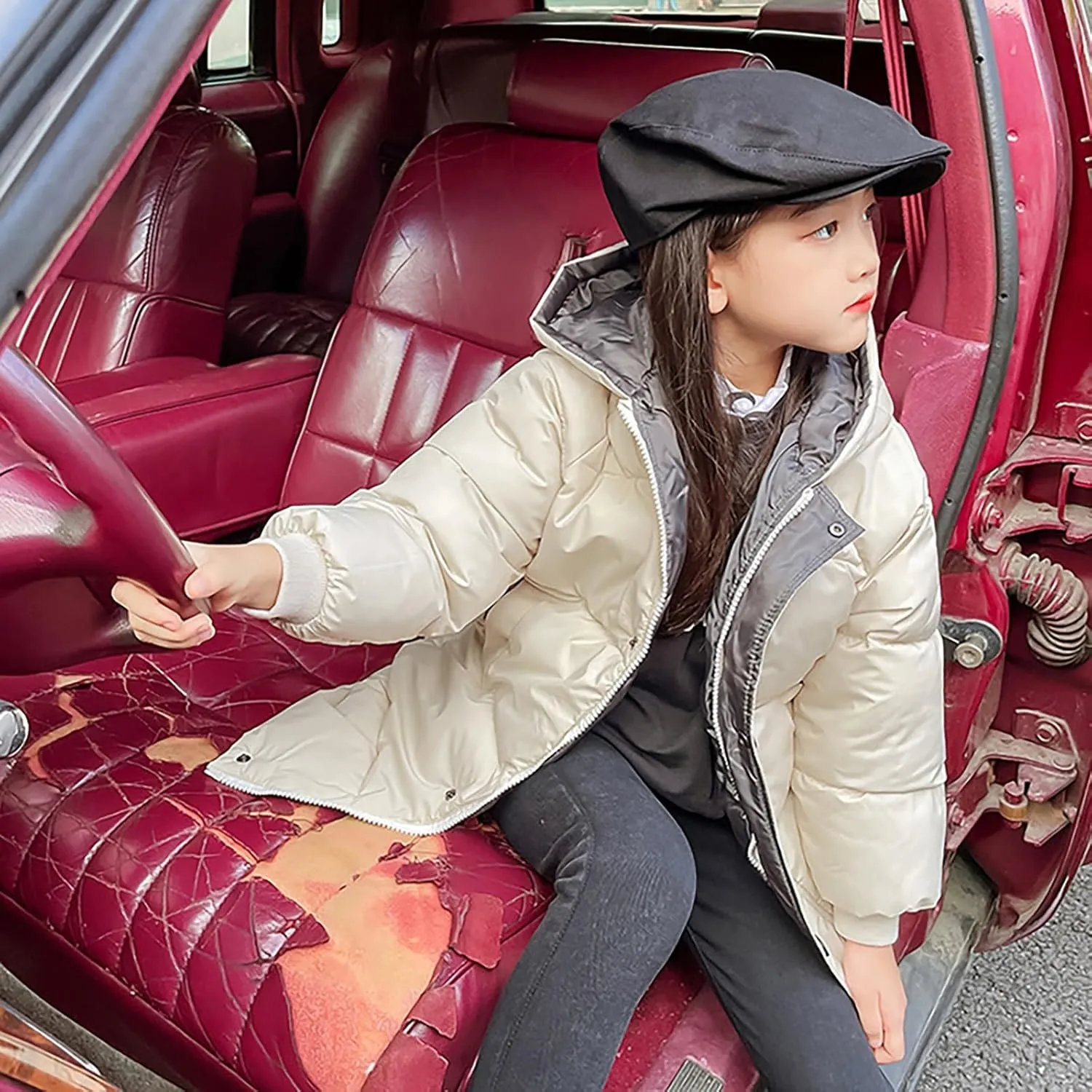Girl Coats 2t Children's Down Padded Jacket Long Cotton Padded Jacket Baby Children's Big Girls down Winter Jacket