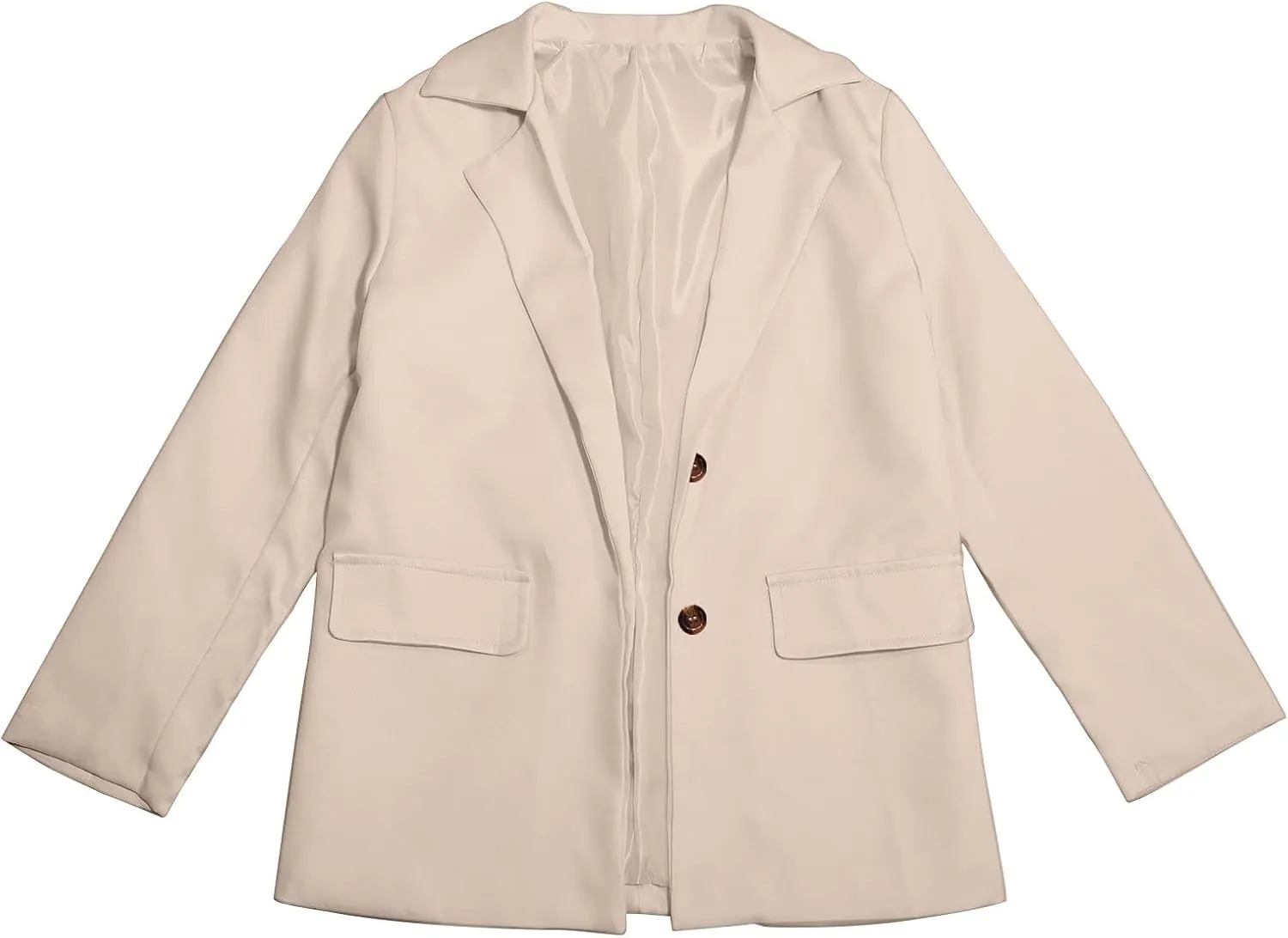 Girls Blazer Long Sleeve Shawl Collar Formal Blazers Suit Jacket Open Front Inner Pocket for Kids Size 3-14 Year