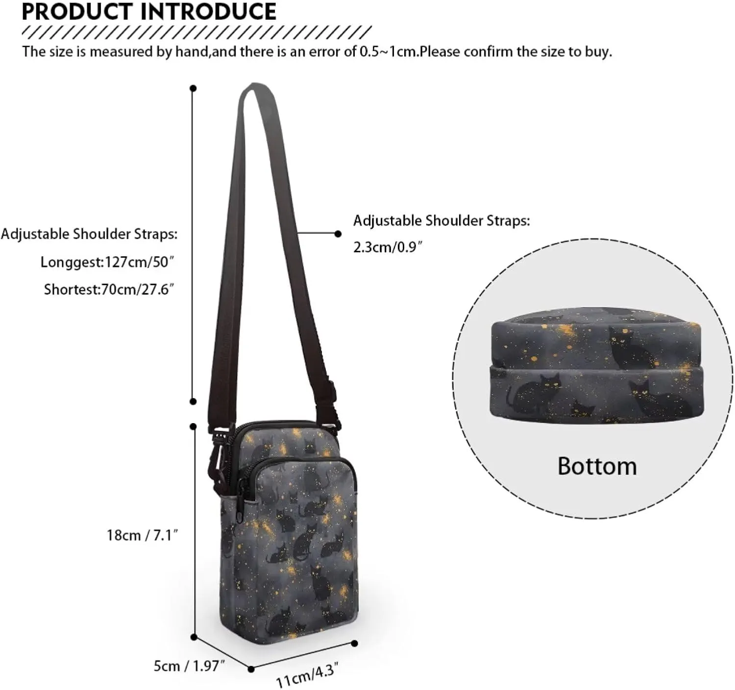 Girls Shoulder Bags Crossbody Messenger Bag Chest Bag Phone Pouch for Travel School