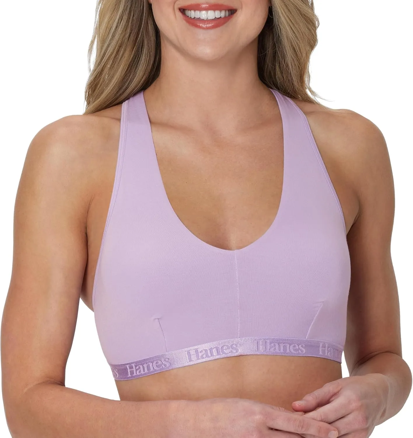 Hanes Women's Originals Supersoft Racerback, Viscose from Bamboo Bralette