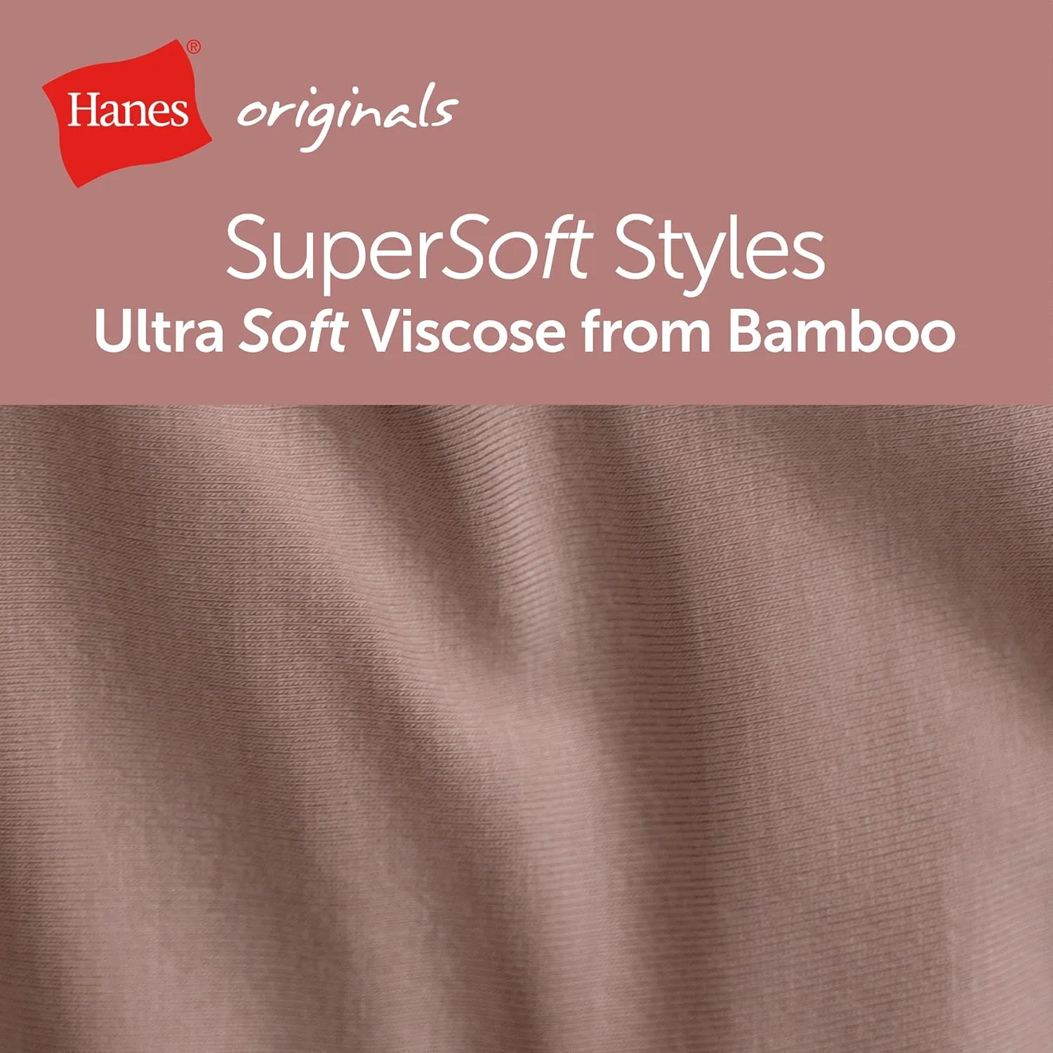 Hanes Women's Originals Supersoft Racerback, Viscose from Bamboo Bralette