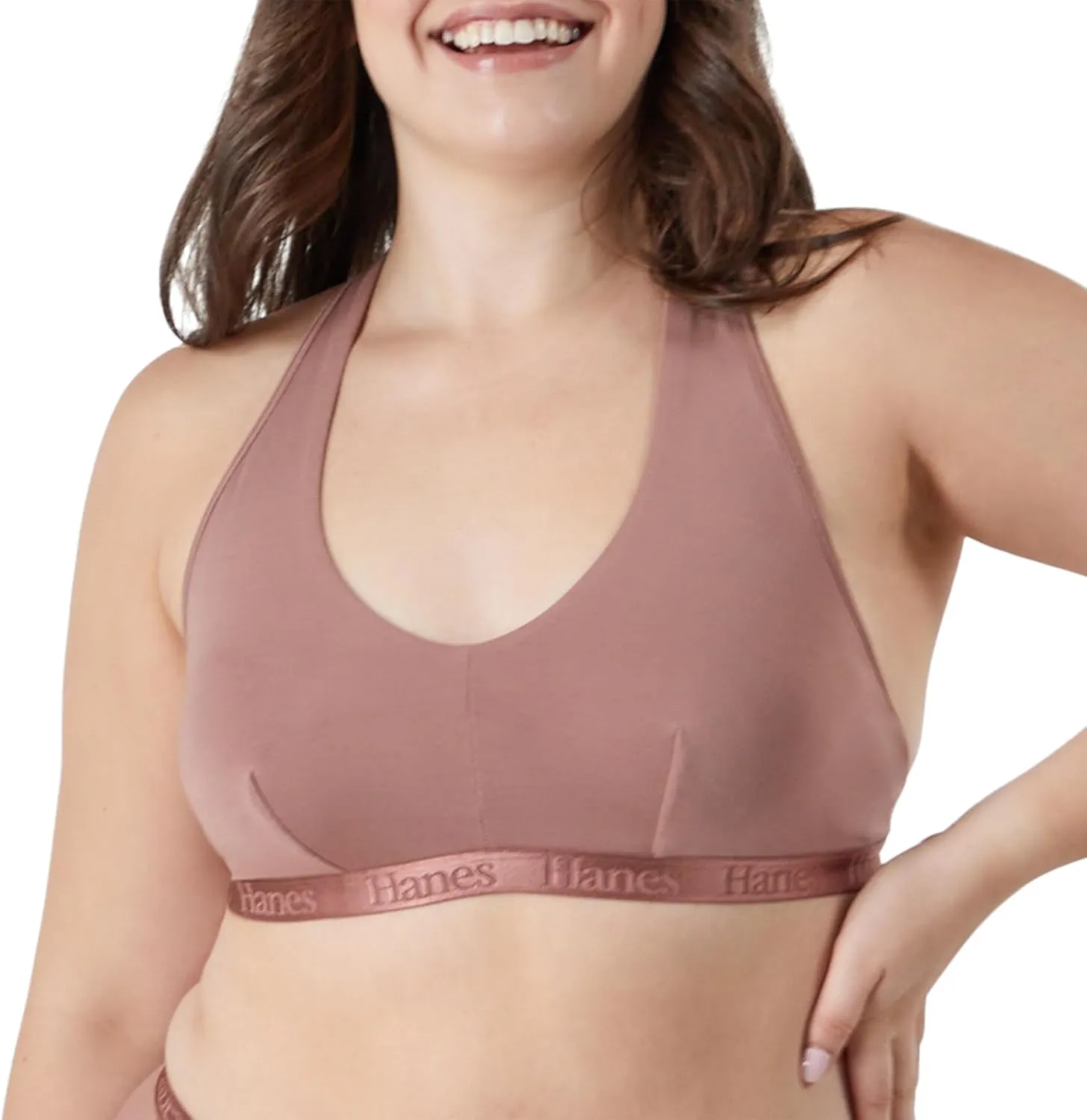 Hanes Women's Originals Ultra Supersoft Racerback, Viscose from Bamboo Bralette