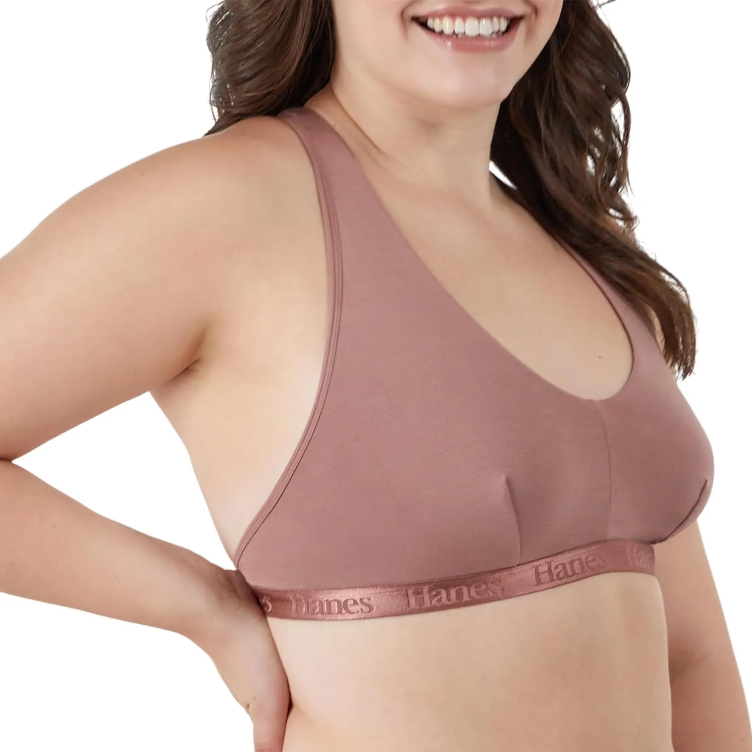 Hanes Women's Originals Ultra Supersoft Racerback, Viscose from Bamboo Bralette