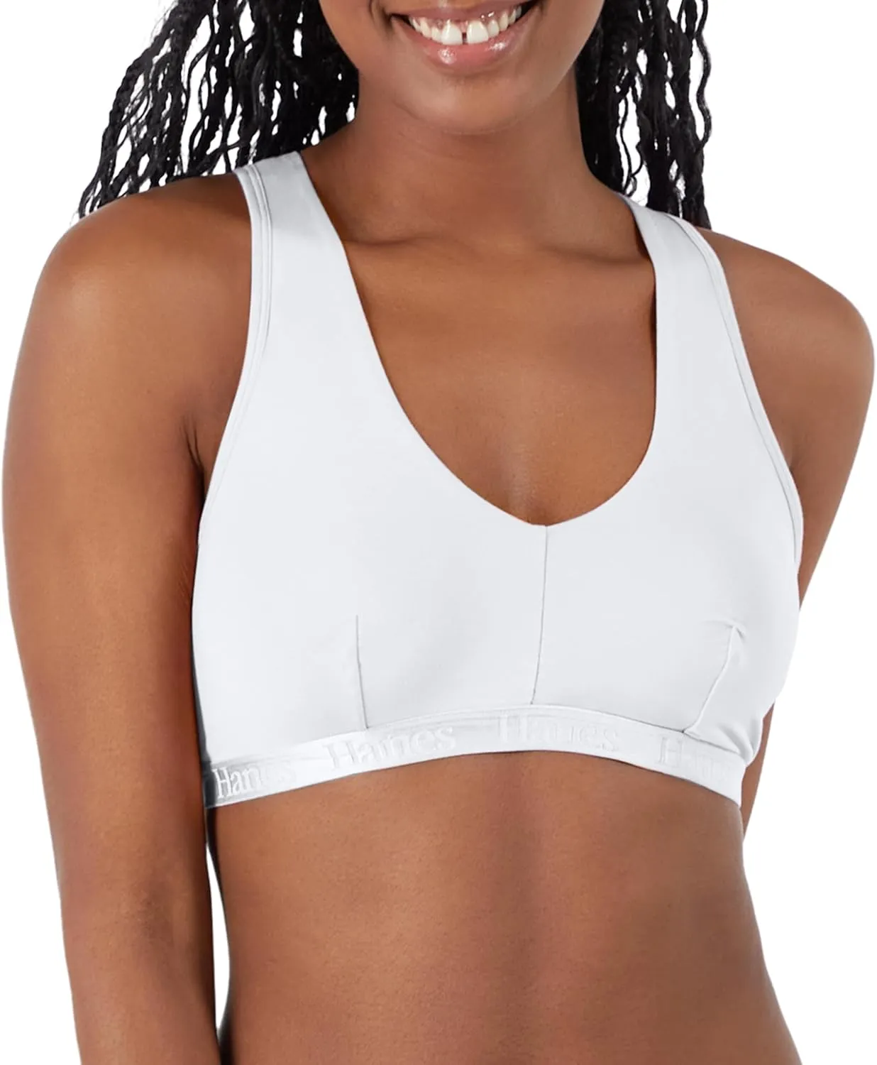 Hanes Women's Originals Ultra Supersoft Racerback, Viscose from Bamboo Bralette