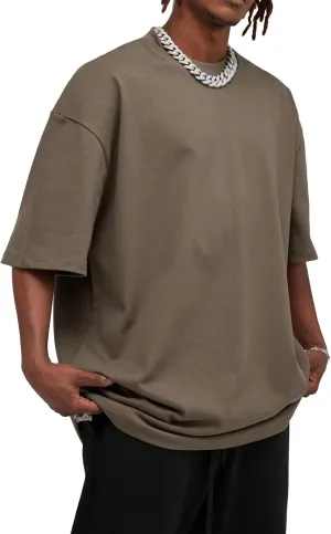 Hatant T-Shirts for Men Oversized Tee Shirts Heavyweight Crew Neck Short Sleeve Tee Basic Cotton T Shirts Unisex Adult