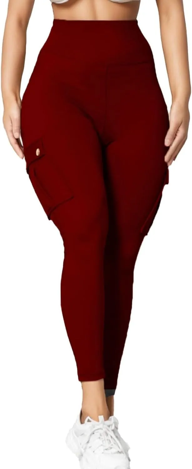 High Waist Yoga Pants for Women Quick Dry Butt-Lifting Stretch Cargo Trousers Lightweight Tummy Control Casual Sweatpants