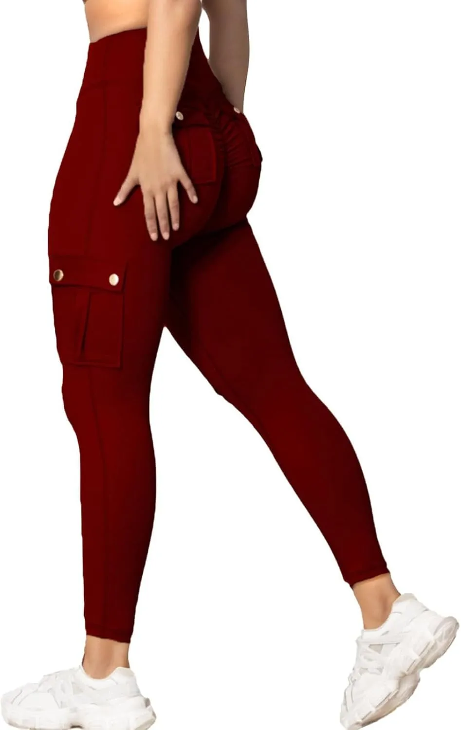 High Waist Yoga Pants for Women Quick Dry Butt-Lifting Stretch Cargo Trousers Lightweight Tummy Control Casual Sweatpants