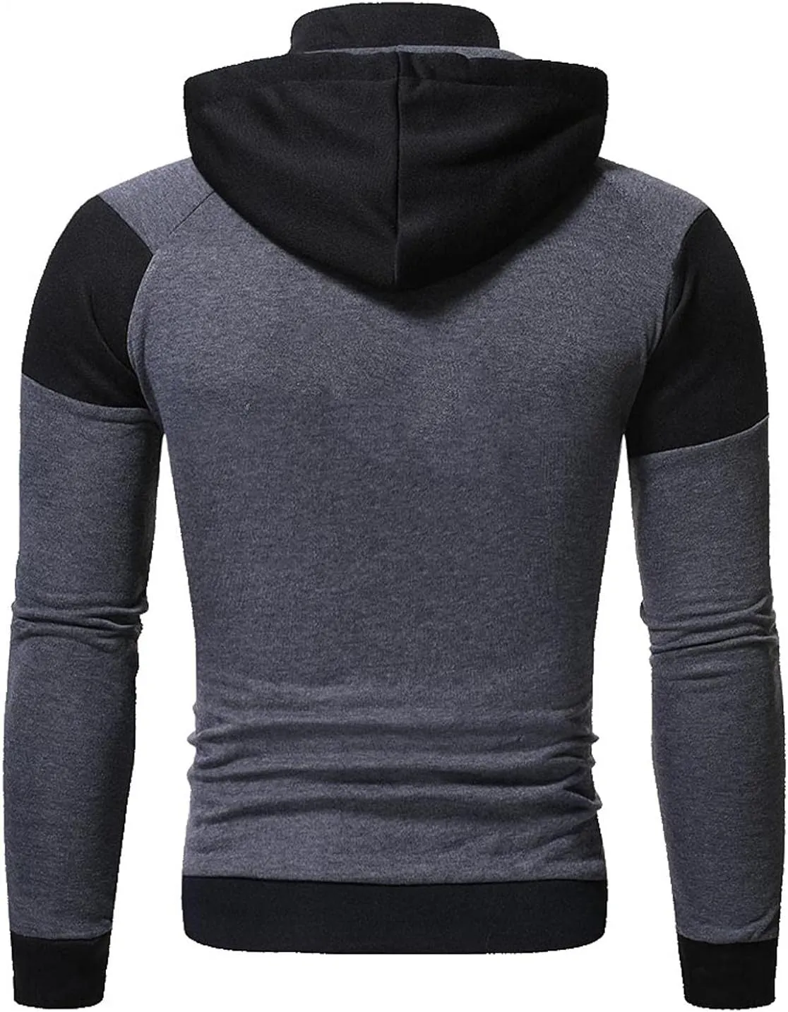Hoodies for Men,Men's Hoodies Colorblock Novelty Workout Sport Hooded Sweatshirt Athletic Zip Up Jackets Outwear Coats