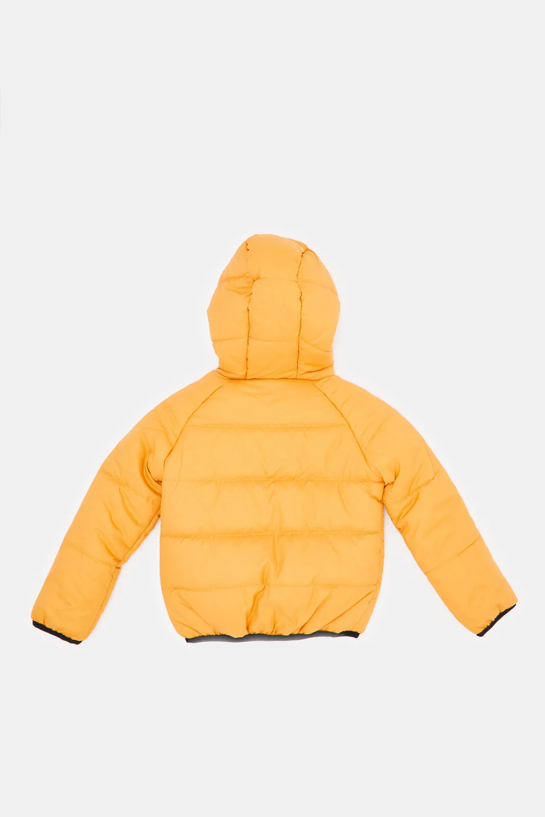 Infant Boys Mustard Hooded Jacket
