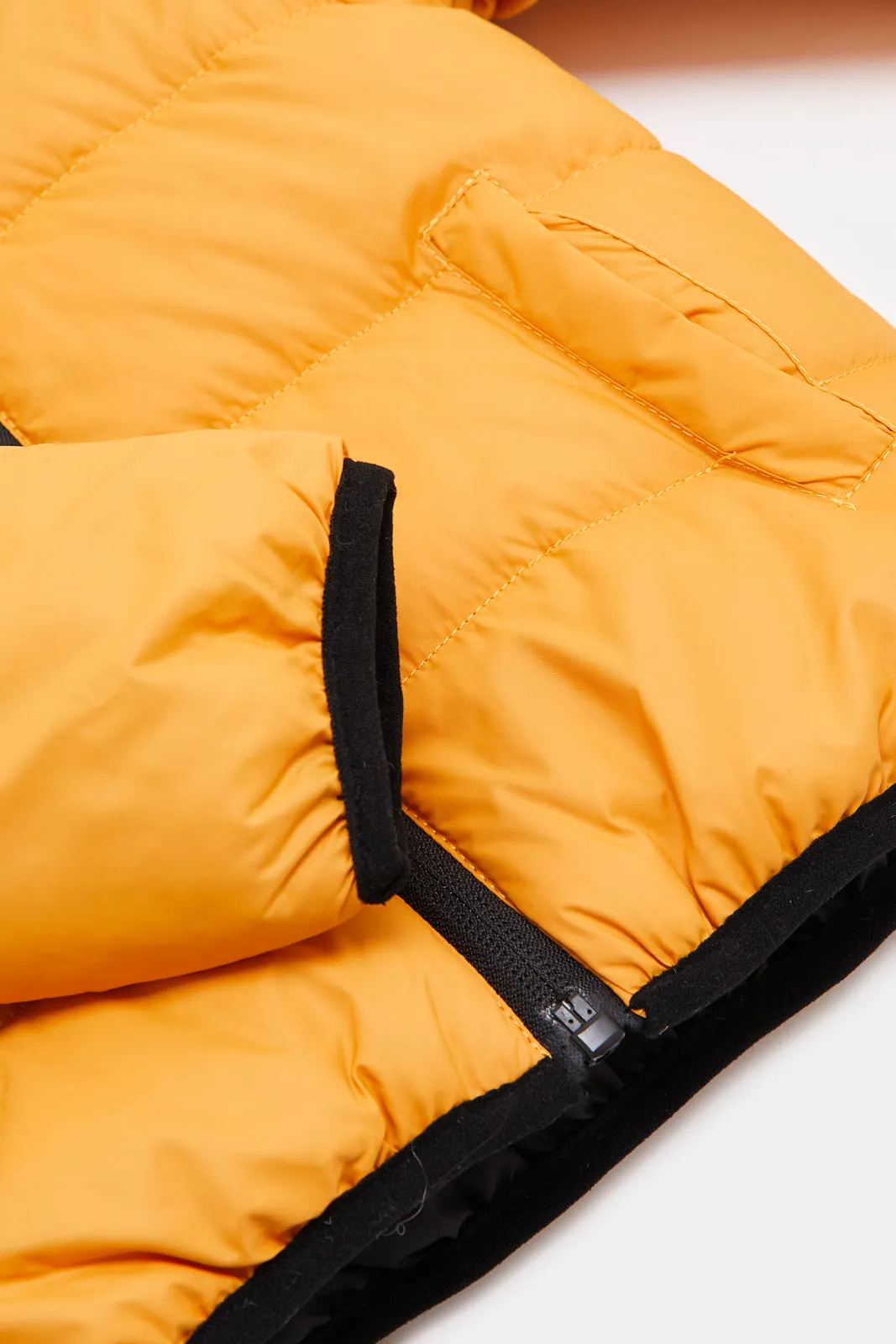 Infant Boys Mustard Hooded Jacket