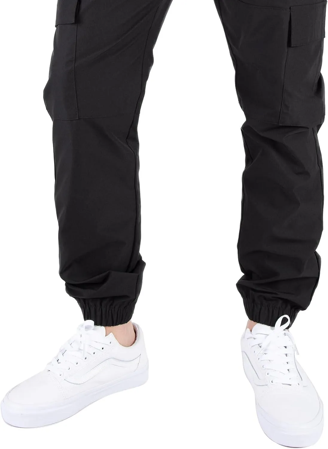 ITALYMORN Mens Lightweight Cargo Joggers with 6 Pockets Slim Fit Casual Pants Elastic Waist Outdoor Running Everyday Wear