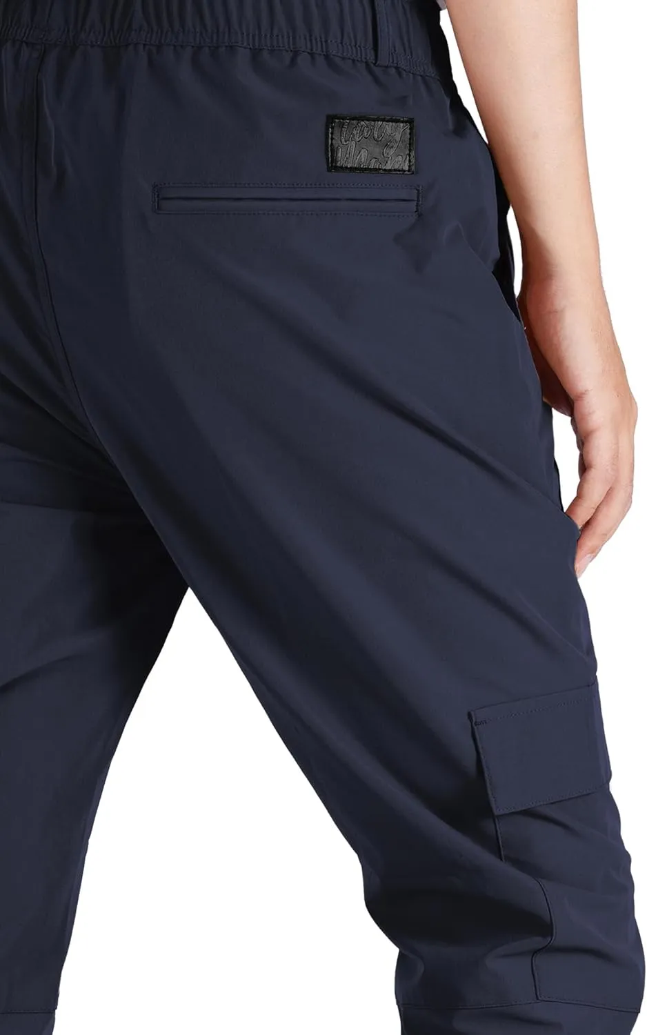 ITALYMORN Mens Lightweight Cargo Joggers with 6 Pockets Slim Fit Casual Pants Elastic Waist Outdoor Running Everyday Wear