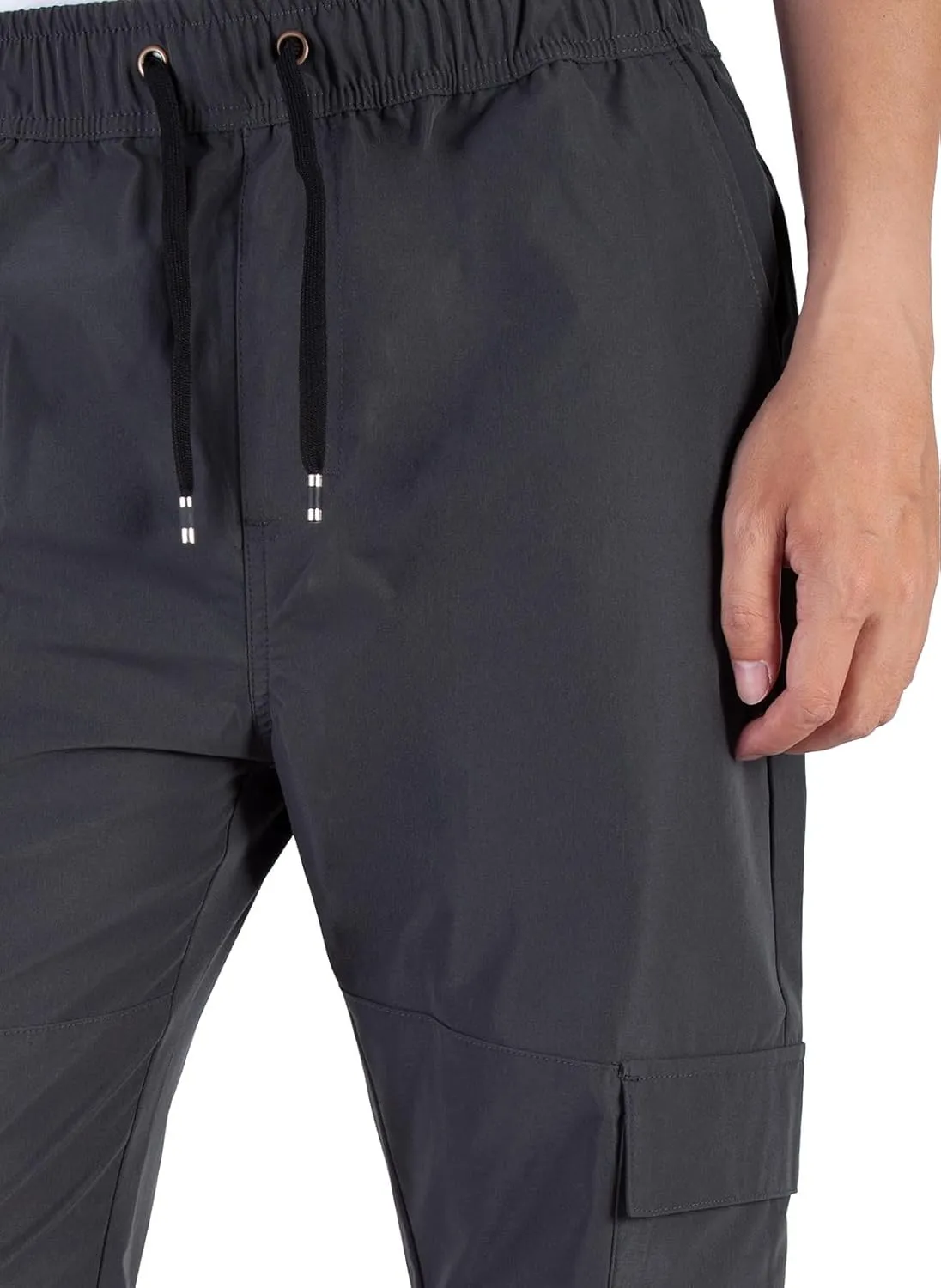 ITALYMORN Mens Lightweight Cargo Joggers with 6 Pockets Slim Fit Casual Pants Elastic Waist Outdoor Running Everyday Wear