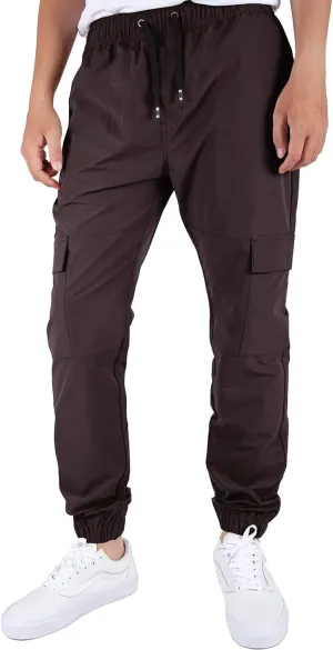 ITALYMORN Mens Lightweight Cargo Joggers with 6 Pockets Slim Fit Casual Pants Elastic Waist Outdoor Running Everyday Wear