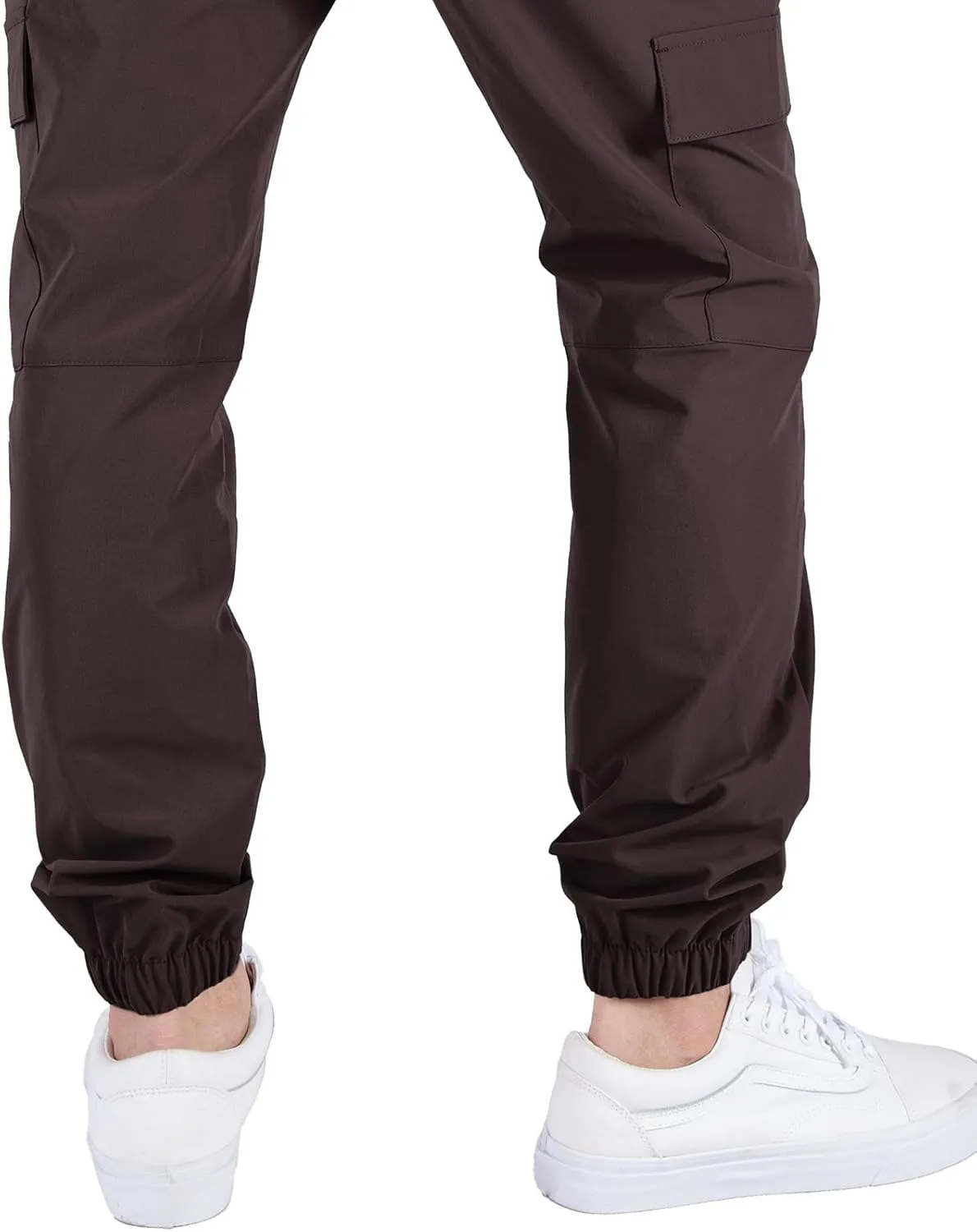 ITALYMORN Mens Lightweight Cargo Joggers with 6 Pockets Slim Fit Casual Pants Elastic Waist Outdoor Running Everyday Wear