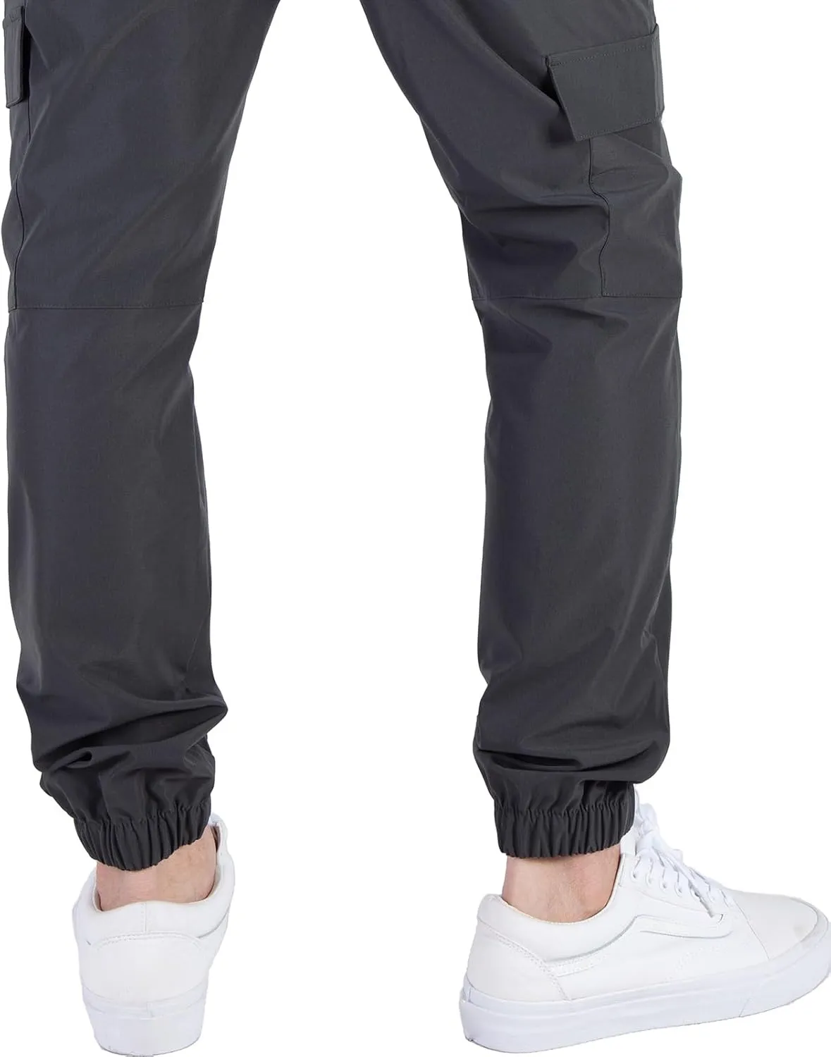 ITALYMORN Mens Lightweight Cargo Joggers with 6 Pockets Slim Fit Casual Pants Elastic Waist Outdoor Running Everyday Wear