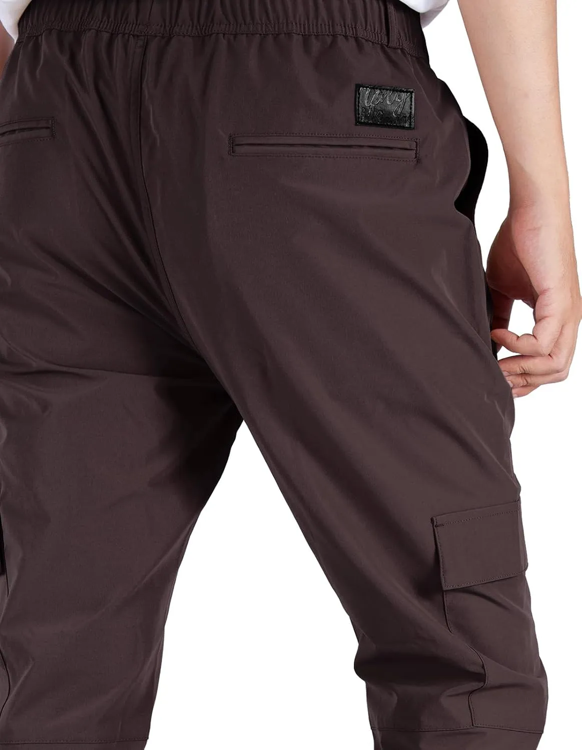 ITALYMORN Mens Lightweight Cargo Joggers with 6 Pockets Slim Fit Casual Pants Elastic Waist Outdoor Running Everyday Wear