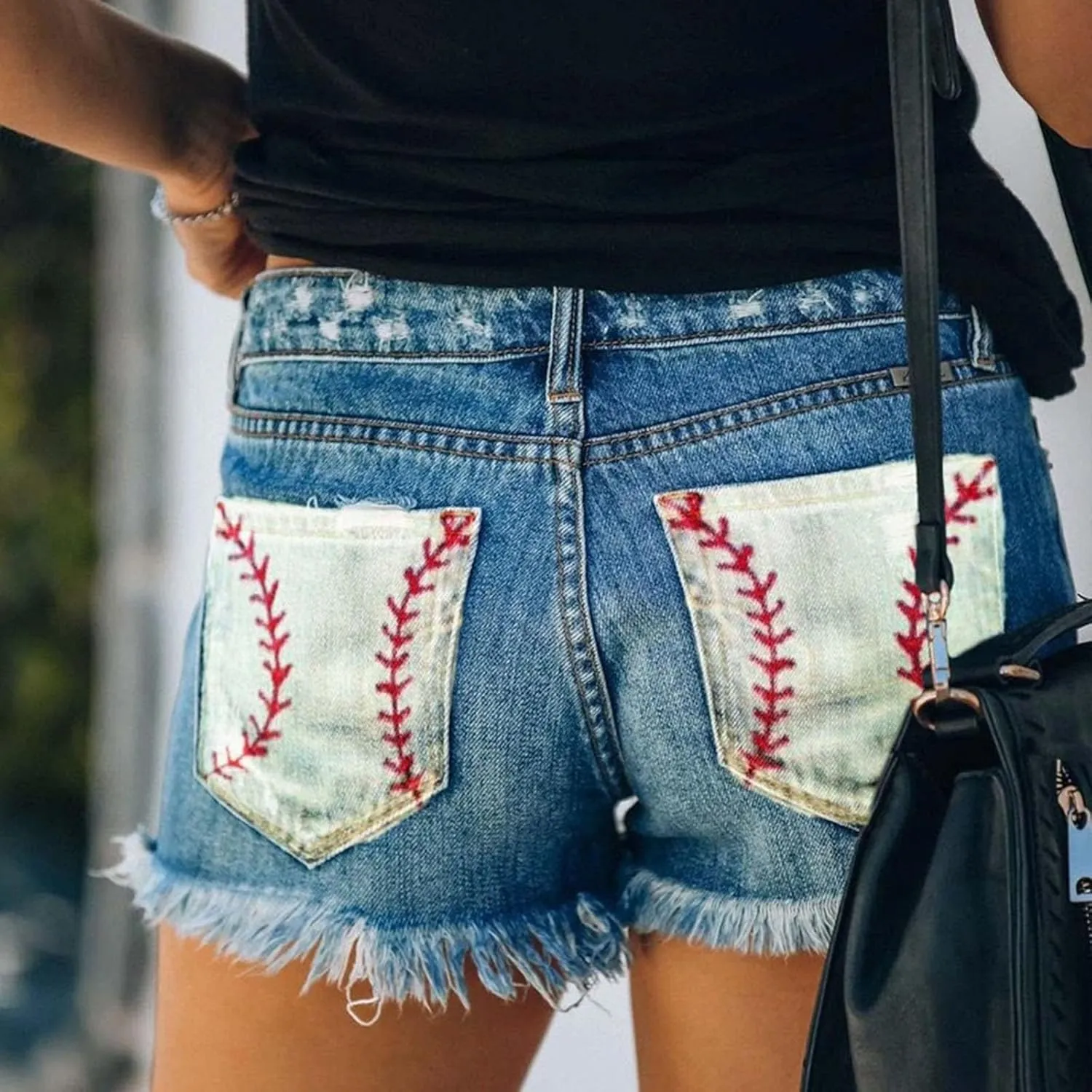 Jean Shorts Womens Stretchy Pull On Roll Up Hem Straight Leg Denim Jean Shorts Stretch Summer Short Pants with Pockets