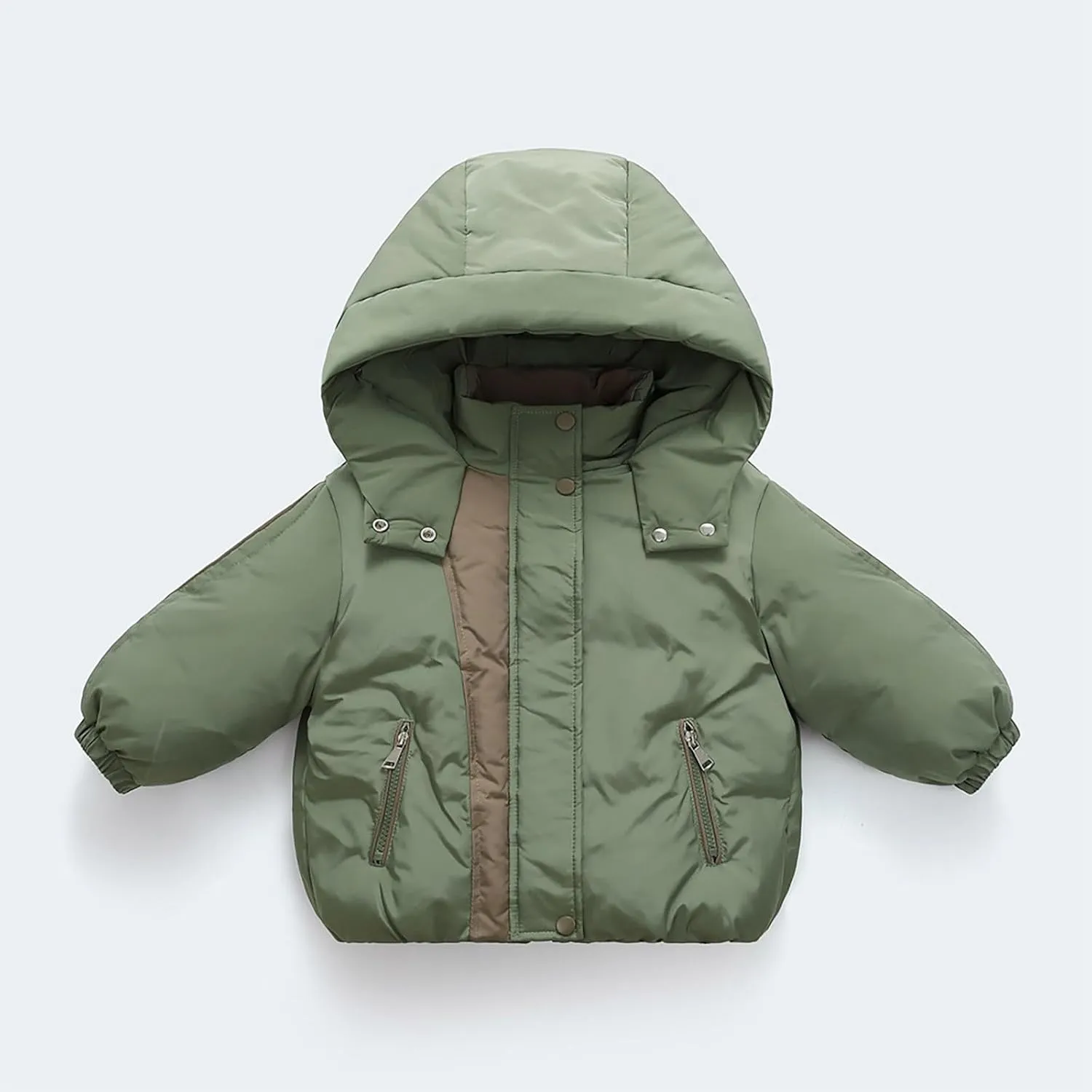 Kids Toddler Baby Girls Boys Winter Warm Thick Solid Cotton Long Sleeve Padded Jacket Coat Clothes Coat Boy 24